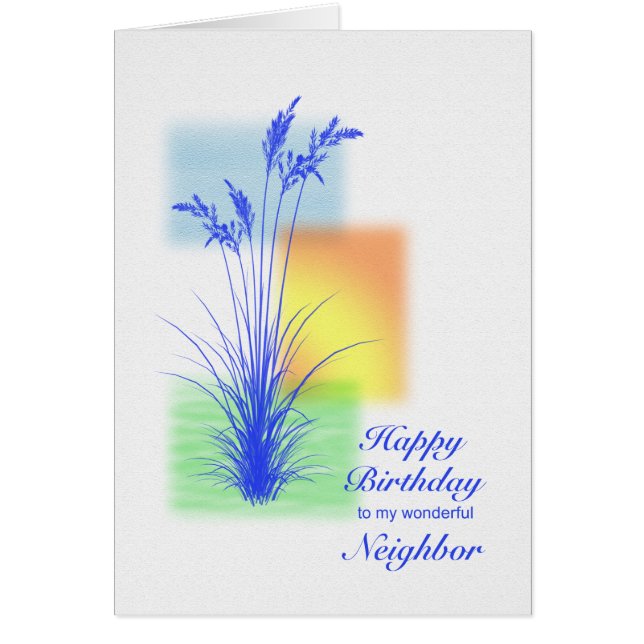 Birthday for Neighbour, grasses scene (Front)