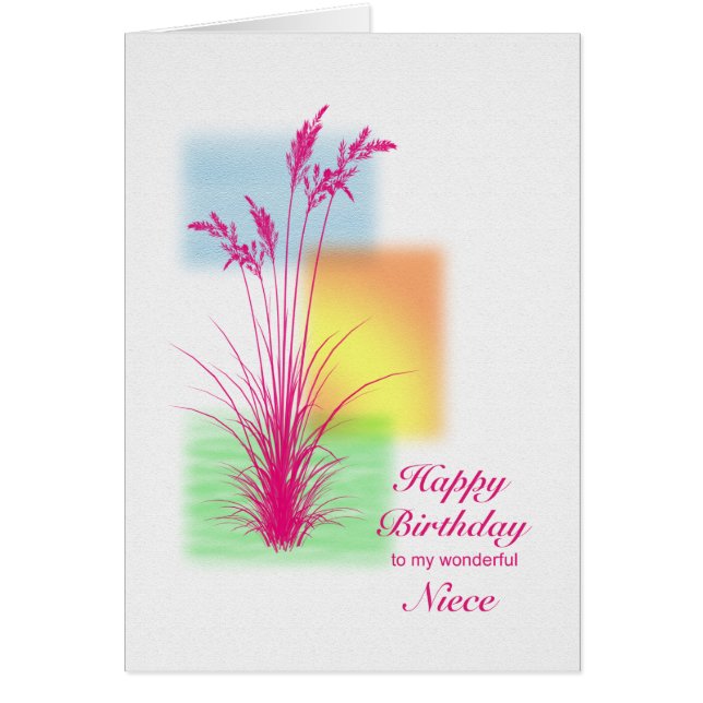 Birthday for Niece, grasses scene (Front)