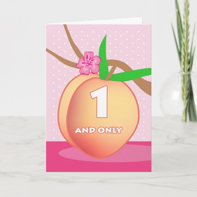 Birthday for One and Only Georgia Peach Card (Front)