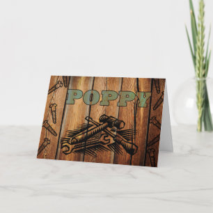 Birthday for Poppy / Grandpa, Tools and Wood Card