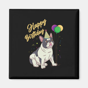 Birthday French Bulldog Magnet