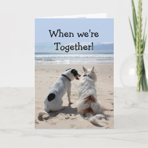 Birthday Friend Cute Dogs Humour  Card