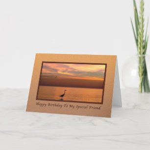 Birthday, Friend, Ocean View at Sunset Card