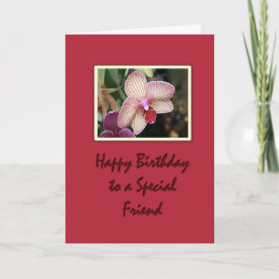 Birthday Friend Orchid Card