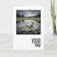 Birthday Frog Floating on a Lily Pad
