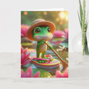 Birthday Frog On A Flip-Flop Card