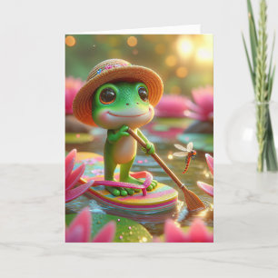 Birthday Frog On A Flip-Flop Card