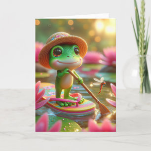 Birthday Frog On A Flip-Flop Card