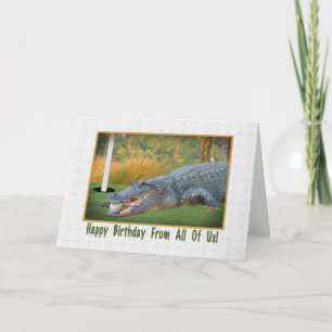 Birthday, From Group, Golf, Alligator Card