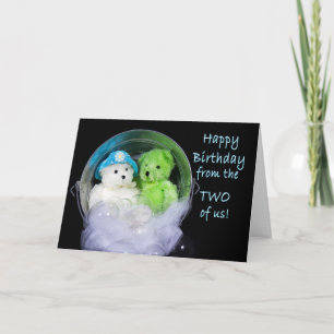 Birthday from the two of US - Teddy-Bears and Bubb Card