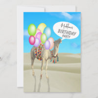 Birthday Fun Desert Camel Colourful Balloons