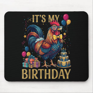 Birthday Funny Rooster Birthday Party Chicken Mouse Pad
