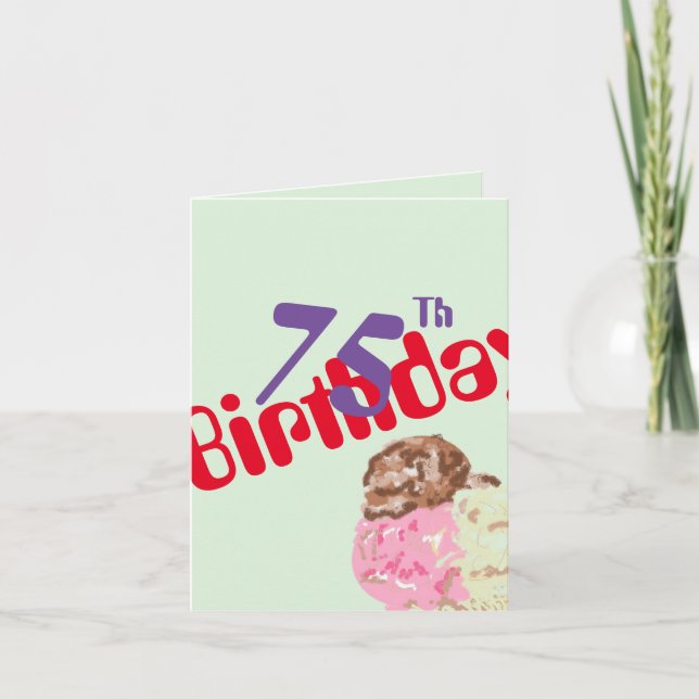 Birthday G card : Seventy Fifth  (Front)