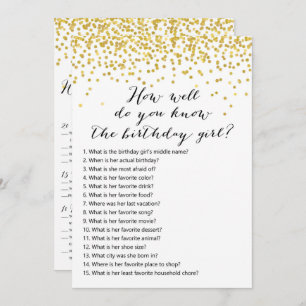 Birthday Games x2 - phone game   who knows Invitation