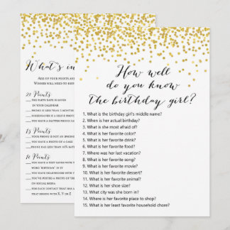 Birthday Games x2 - phone game | who knows Invitation
