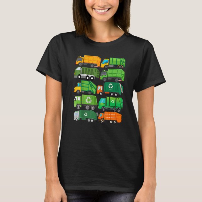 Birthday Garbage Truck Recycling Day Trash Waste S T-Shirt (Front)