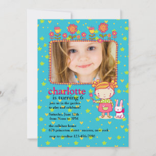 Birthday Garden Photo Invitation