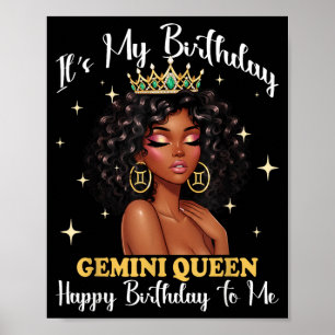 Birthday Gemini Queen Women Girl Zodiac Sign