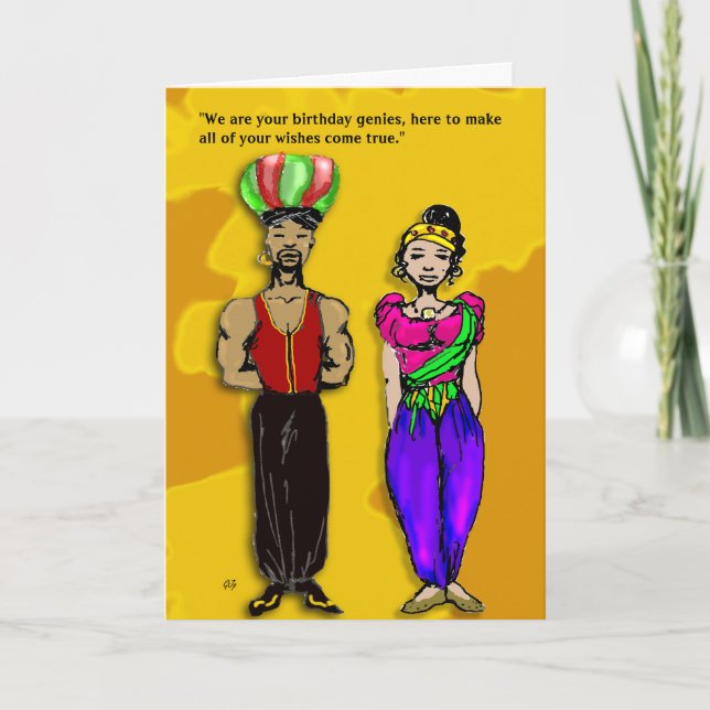 Birthday Genies Card (Front)