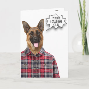 Birthday German Shepherd Dog Humor Card