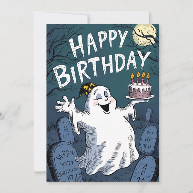 Birthday Ghost Invitation (Front)