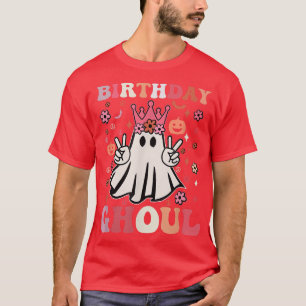 Birthday Ghoul Floral Ghost Kid Girl Groovy Hallow T-Shirt