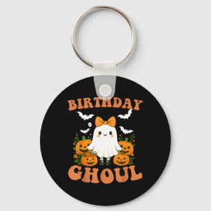 Birthday Ghoul Funny Spooky Ghost Halloween Key Ring