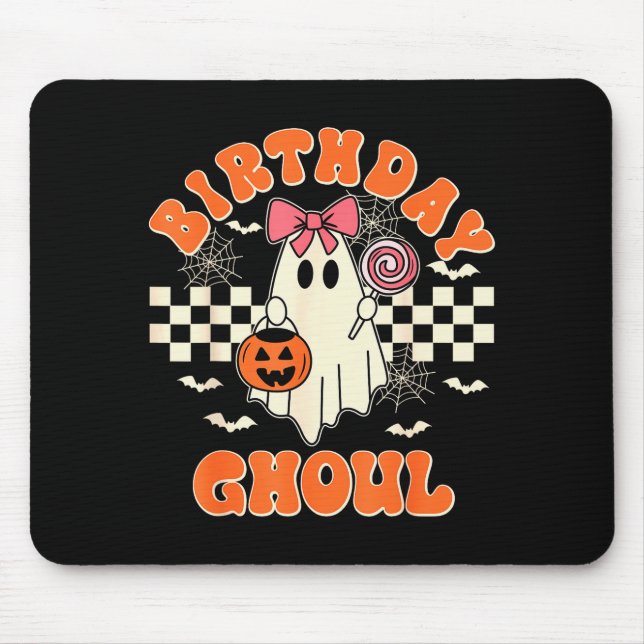 Birthday Ghoul Soky Season Groovy Halloween Kids G Mouse Pad (Front)