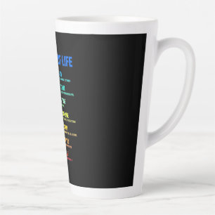 Birthday Gift 7 Rules Of Life Latte Mug