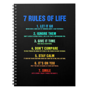 Birthday Gift 7 Rules Of Life Notebook