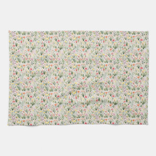 Birthday Gift   A Garden Of Flowers Tea Towel