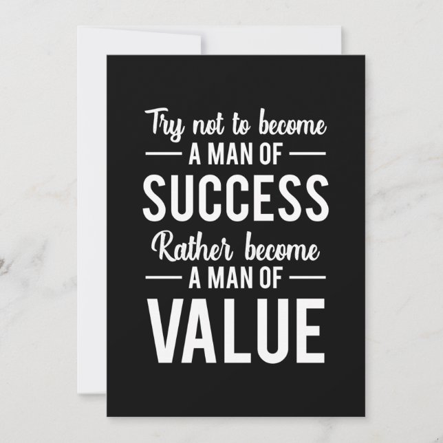 Birthday Gift A Man Of Success Invitation (Front)
