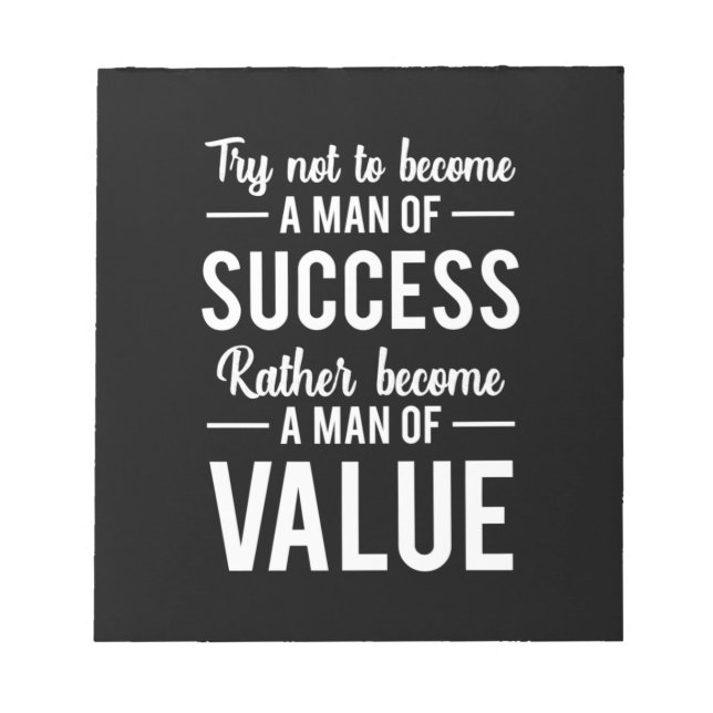 Birthday Gift A Man Of Success Notepad (Front)