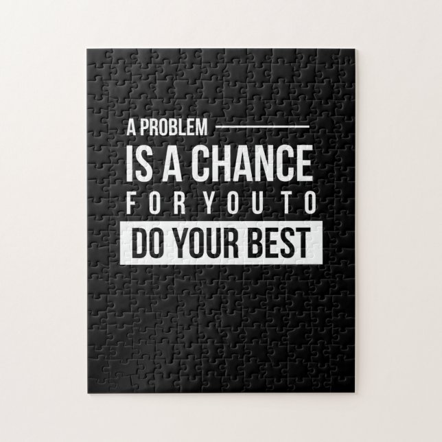 Birthday Gift A Problem Is A Chance Jigsaw Puzzle (Vertical)