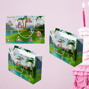 Birthday Gift Bag Spooky Baby Dino Theme