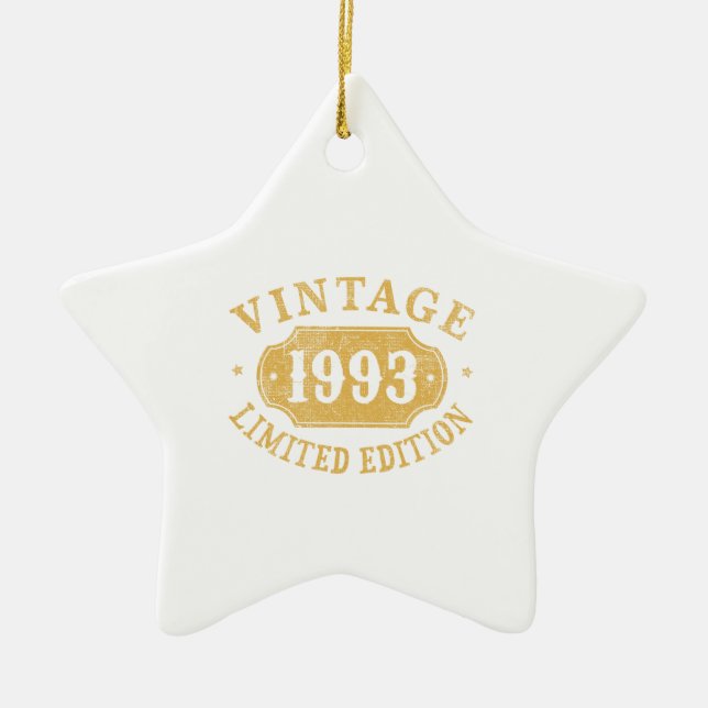 Birthday Gift Best Limited for the 1993s Ceramic Ornament (Front)