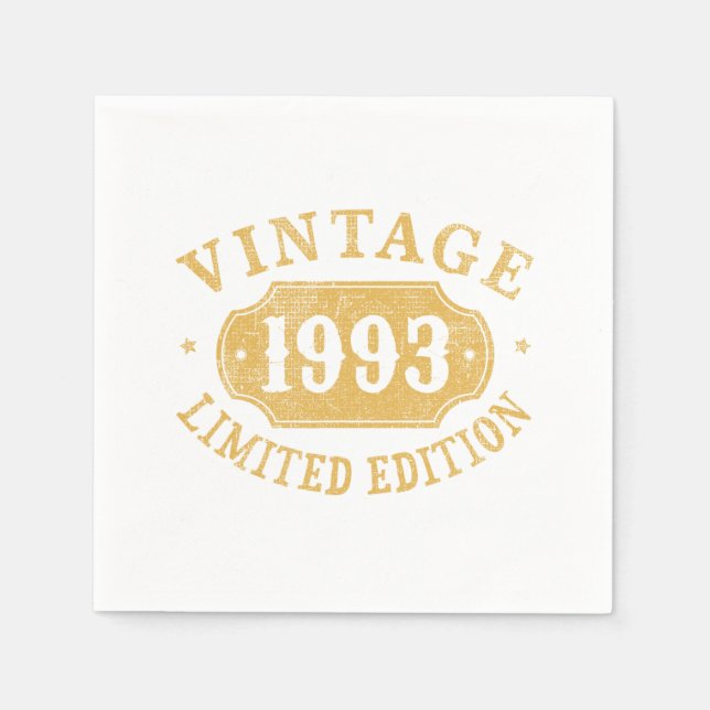 Birthday Gift Best Limited for the 1993s Napkin (Front)