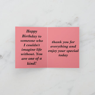 birthday gift card,  Pink Card