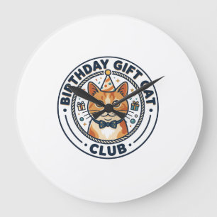 Birthday Gift Cat Cat Lover Gift - Birthday Gift C Large Clock