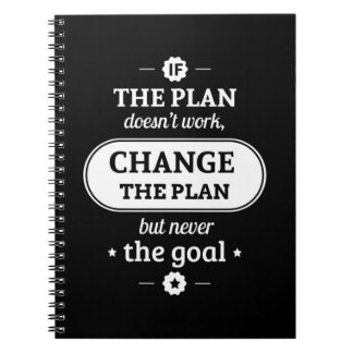 Birthday Gift Change The Plan But Never The Goal Notebook