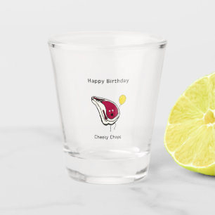 Birthday gift, cheeky chops. Happy birthday Shot Glass