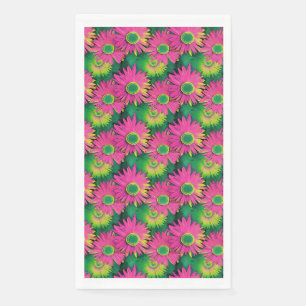 Birthday Gift Colourful Daisy Flower Arrangement Napkin