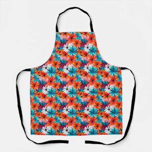 Birthday Gift Colourful Floral Seamless Background Apron