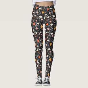 Birthday Gift Colourful Floral Seamless Leggings
