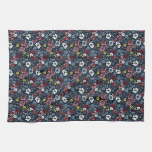 Birthday Gift Colourful Floral Seamless Wallpape Tea Towel
