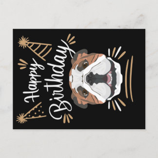 Birthday Gift English Bulldog Postcard