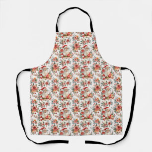 Birthday Gift   Festive Santa Claus and Floral Apron