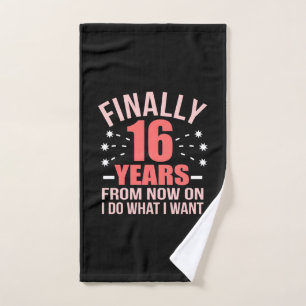 Birthday Gift   Finally 16 Years Old Hand Towel