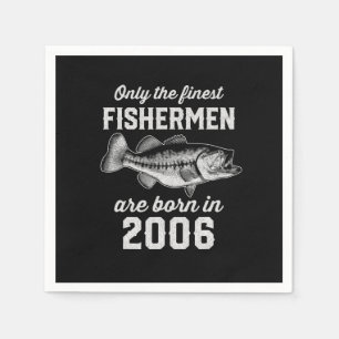 Birthday Gift Fisherman Fishing 2006 Napkin