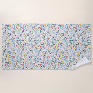 Birthday Gift   Floral Architecture Beach Towel